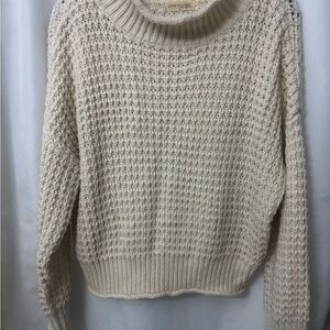 Elegant Cream Turtleneck Sweater